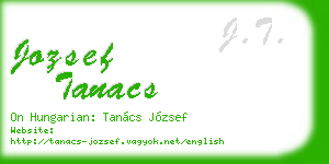 jozsef tanacs business card